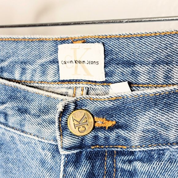 Calvin Klein CK Jeans Men's Vintage 90s Blue Denim Jean Shorts Size 42 - Picture 3 of 8